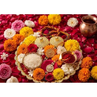 golden kankavati kumkum plate 3 inch round with textured design for pooja