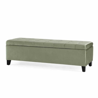 Idalynn 50 inch tufted ottoman bench sofa off green for bedroom and office