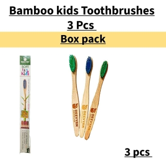 deevyam kids bamboo toothbrush pack of 3 eco friendly brush