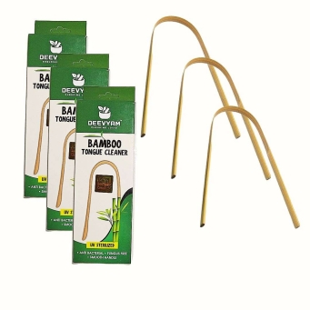 bamboo tongue cleaner pack of 3 eco friendly tongue scraper for oral hygiene