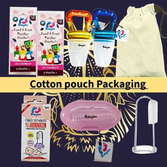 Baby oral care combo with silicone finger toothbrush and BPA-free pacifiers for infants