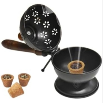 Stylish metal dhoop dani for pooja and home temple