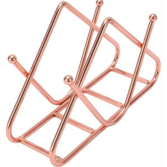 Elegant rose gold tissue paper holder for dining table