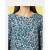 Women's Floral Print Blouson Top Crepe Round Neck Full Sleeve