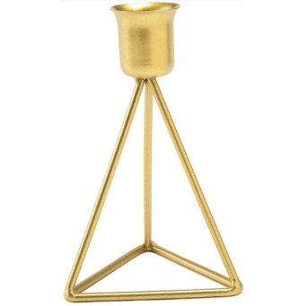 Elegant triangle metal candle holder for modern home decoration