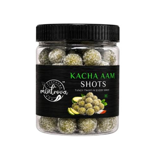 Mintrova Flavours Kacha Aam Shots | Tangy Raw Mango Candy Balls | Traditional Indian Aam Shots | Sweet & Chatpata Mango Bites | Refreshing Anytime Treat