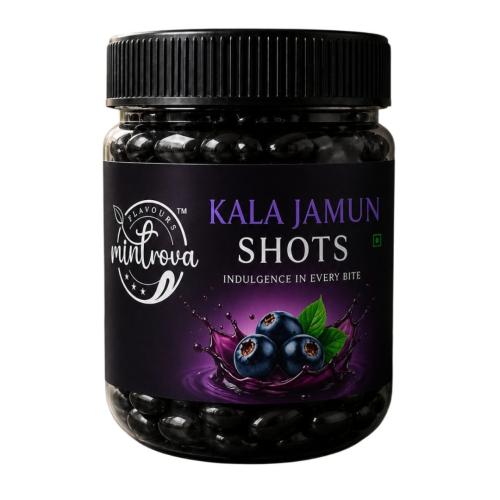 Mintrova Flavours Kala Jamun Shots | Tangy Jamun Candy Balls | Sweet & Chatpata Black Jamun Bites | Indian Fruit Candy | Refreshing Anytime Treat 250 gm