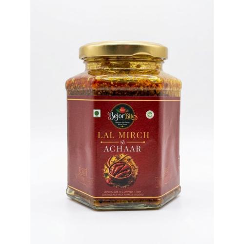 Bejor Bites Red Chilli Pickle (Glass Jar), 350 g