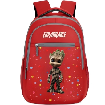 Red waterproof school bag for boys and girls