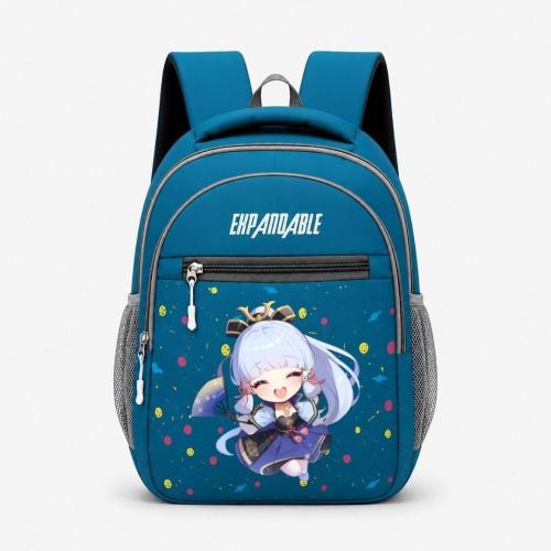 Kamisato Ayaka Printed Waterproof School Bag for Boys & Girls | Expandable