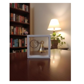 Premium metal bell keychain with durable steel ring