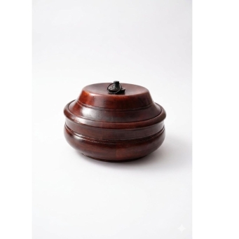 Wooden roti box with lid for storing rotis, chapatis and parathas