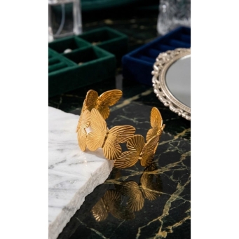 SOLMARE VENTURES gold-plated stainless steel cuff