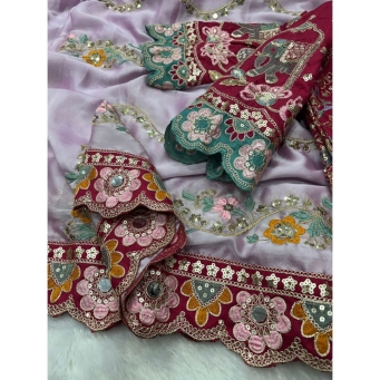 KAVISHA ENTERPRISE soft silk saree with fancy blouse