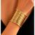 Gold-Plated Brass Cuff Bracelet for Women &amp; Girls