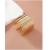 Gold-Plated Brass Cuff Bracelet for Women &amp; Girls