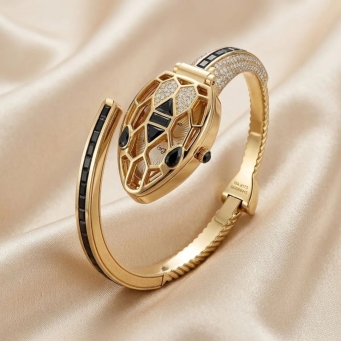 Midnight luxe crystal bracelet watch with elegant design