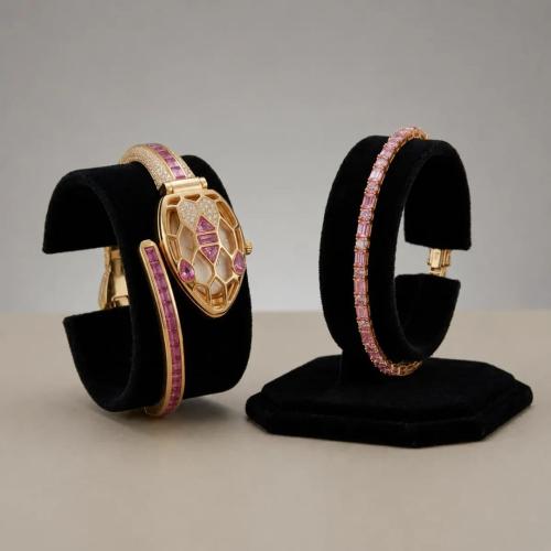 Blush Luxe Crystal Watch & Bracelet Gift Set 