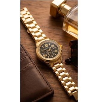 Midnight Royale Crystal Gold Bracelet Watch for Women