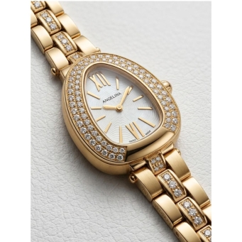 Crystal Teardrop Luxe Gold Bracelet Watch