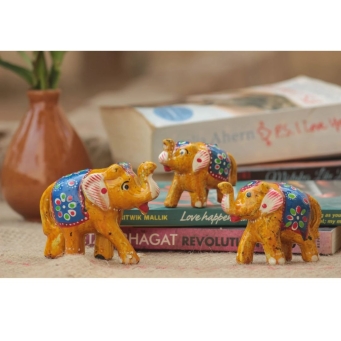 Multicolor paper mache decorative showpiece for home and office decor