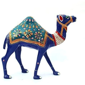 Blue decorative plastic showpiece front view for home decor