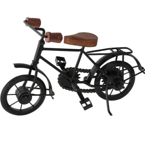Decorative Cycle Showpiece (Wood, Iron, Black & Brown)