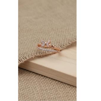 Adjustable ring for women with elegant crystal design