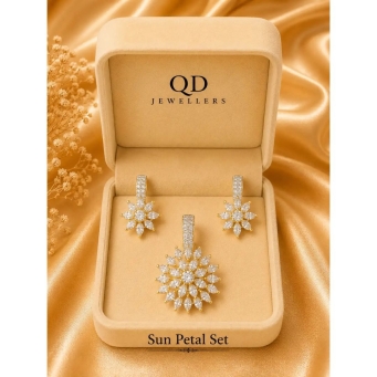Floral jewellery Sunpetal Golden Bloom Set 