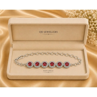 Stone Bracelet - ruby halo