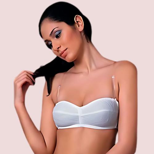 White Bra with Transparent Strap