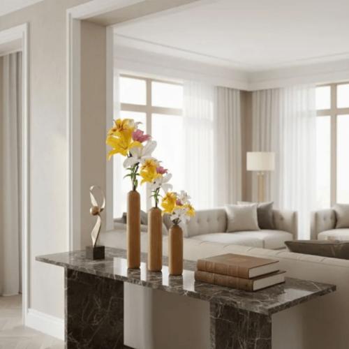 Handcrafted Wooden Flower Vase Set of 3 