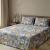 Multicolor Cotton Floral Design King-Size Double Bedsheet with 2 Pillow Covers