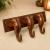 Handcrafted Elephant Design Wooden Wall Hook 