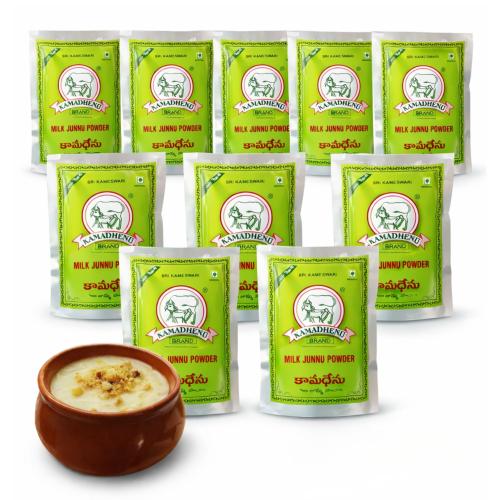 Milk Junnu Powder Value Pack 10 x 100g | Authentic South Indian Colostrum Mix | Easy Homemade Junnu, Ginnu & Kharvas | Protein & Calcium