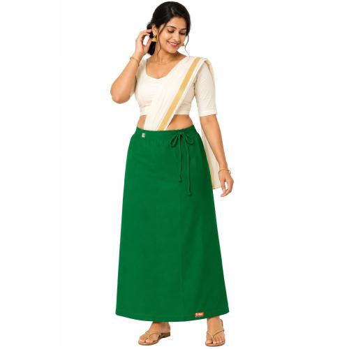 Premium Soft Quality Women’s Green Cotton Petticoat – XL Size | Saree Innerwear