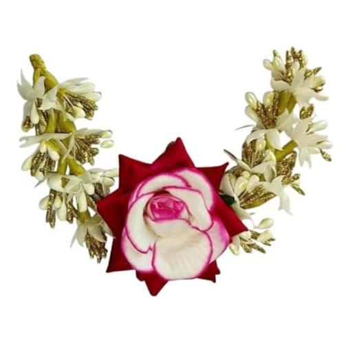 Artificial Rose Flower Bun Juda Hair Clip for Women & Girls – 1 Piece