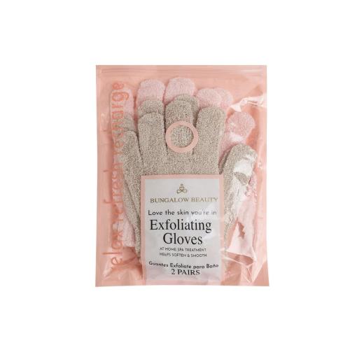 Exfoliating Gloves for Body - Dead Skin Remover Shower Scrubber Mitt for Bath (2 Pairs)