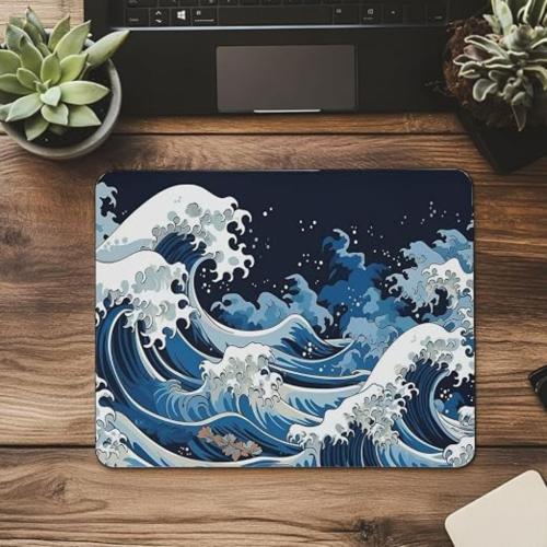 Gaming Mouse Pad | Japanese Ocean Waves Art Design Mouse Mat 