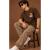 Men Brown Hey Teddy Graphic Print Oversized Cotton T-Shirt
