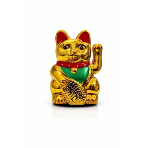 Maneki Neko Waving Cat Perfect for Home & Office Decor Solar Powered Operated