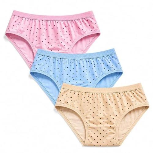 Women’s Cotton Dot Print Panty Pack | Soft Stretchable Bikini Underwear