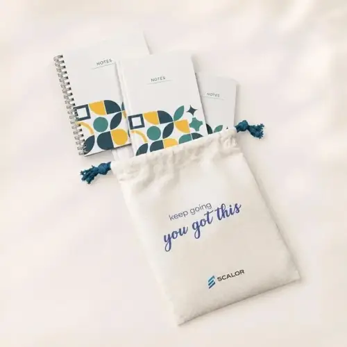 Corporate Stationery Bundle – A5 Hardbound Diary, Wiro Notebook & Spiral Notepad