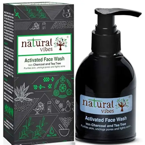 Natural Vibes Ayurvedic Tea Tree & Activated Charcoal Face Wash | 150 ml