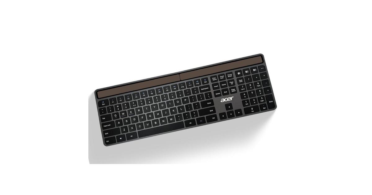 Acer Solaris Solar Powered Bluetooth Keyboard | LX INDIA