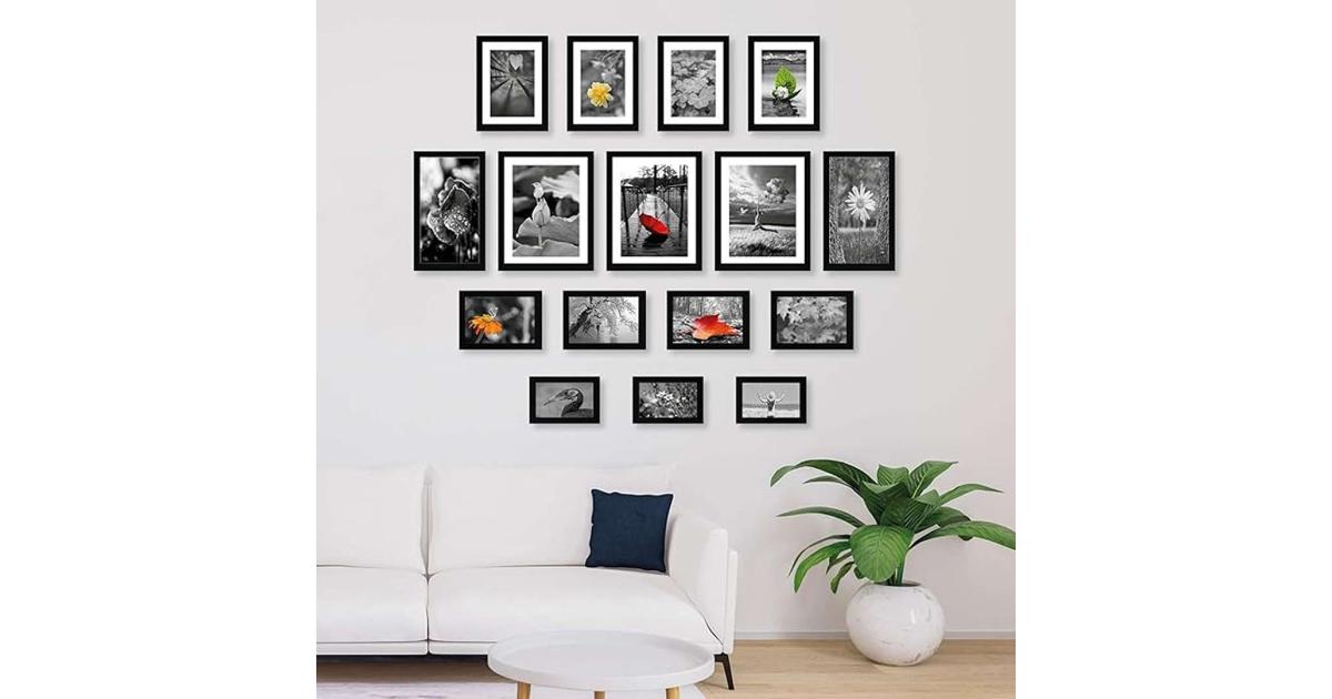 RANDOM Synthetic Photo Frame Set For Wall (16 Individual Photo Frames ...