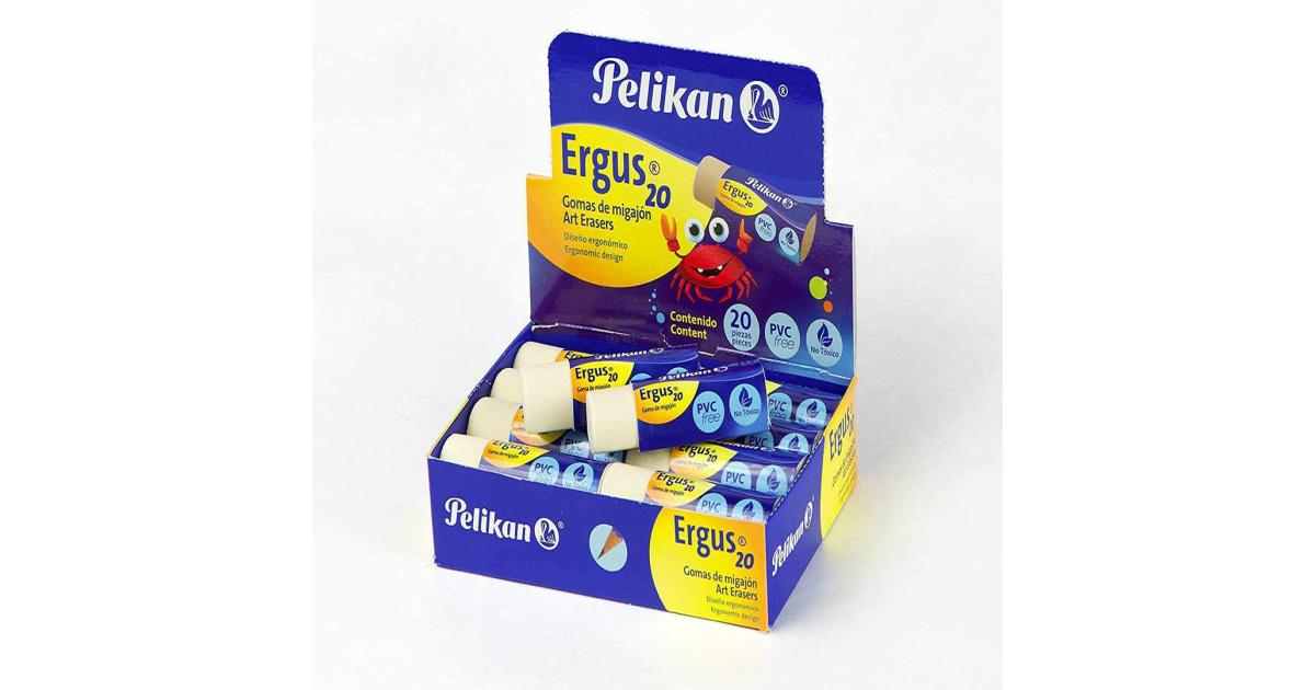 Pelikan Ergus 20 Art Eraser, White, 20 Each in Display Pack | LX INDIA